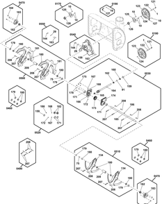 Auger Drive Group Diagram and Parts List for 1696610-03-1024 2019 Briggs and Stratton Snow Blower